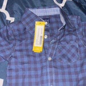 Plaid blue dress shirt 2t